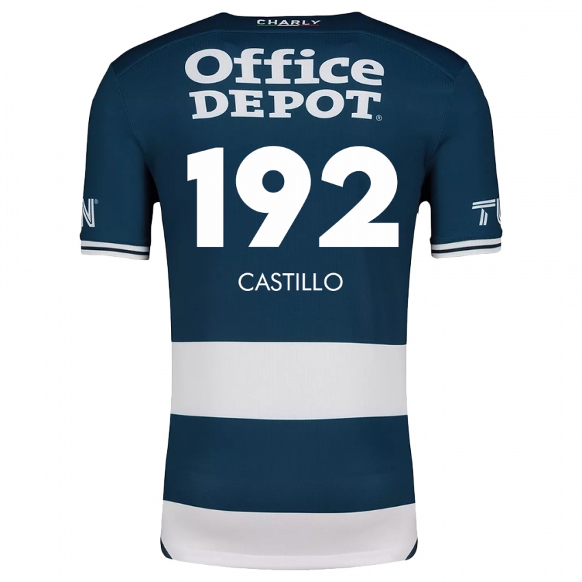 Niño Camiseta José Castillo #192 Azul Blanco 1ª Equipación 2024/25 La Camisa Argentina