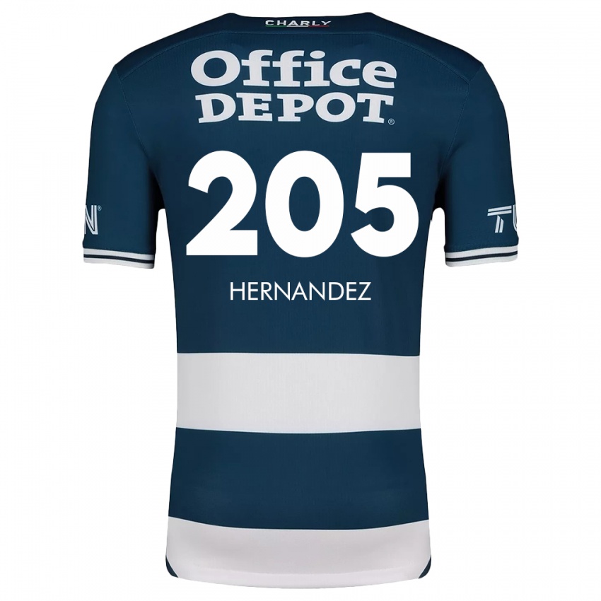 Niño Camiseta Sergio Hernández #205 Azul Blanco 1ª Equipación 2024/25 La Camisa Argentina