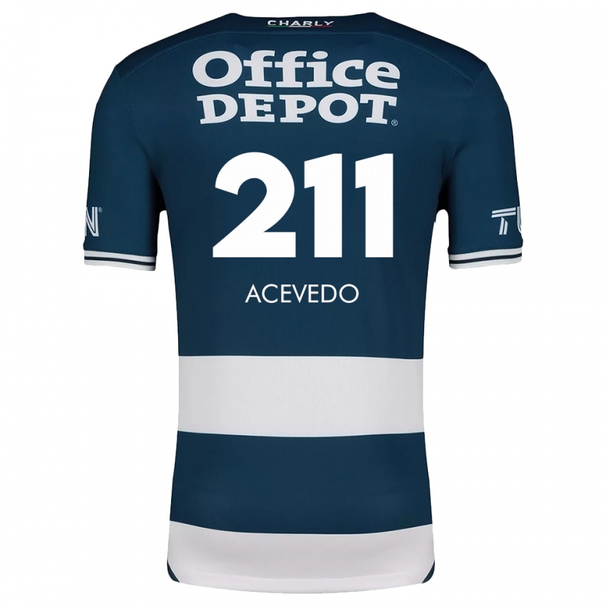 Niño Camiseta Gerardo Acevedo #211 Azul Blanco 1ª Equipación 2024/25 La Camisa Argentina