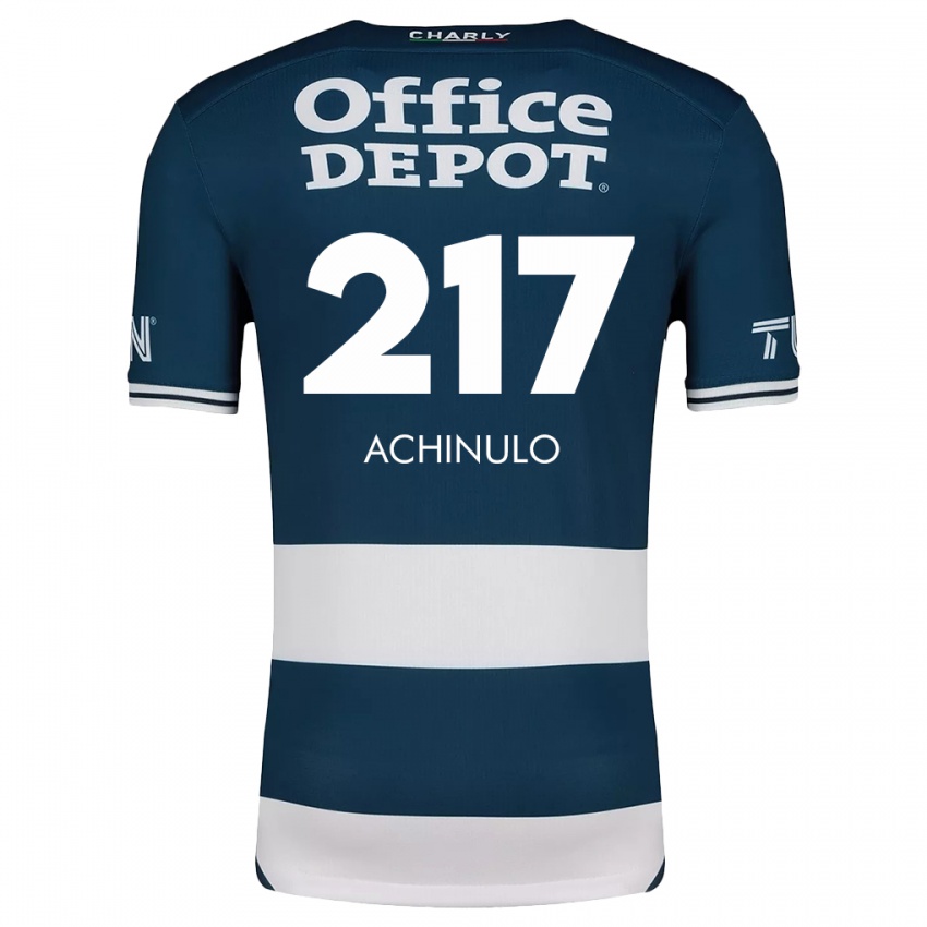 Niño Camiseta Princewill Achinulo #217 Azul Blanco 1ª Equipación 2024/25 La Camisa Argentina