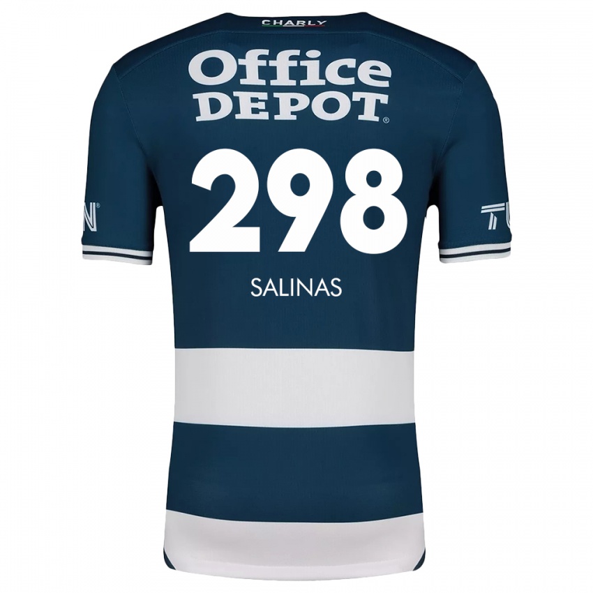 Niño Camiseta Jesús Salinas #298 Azul Blanco 1ª Equipación 2024/25 La Camisa Argentina