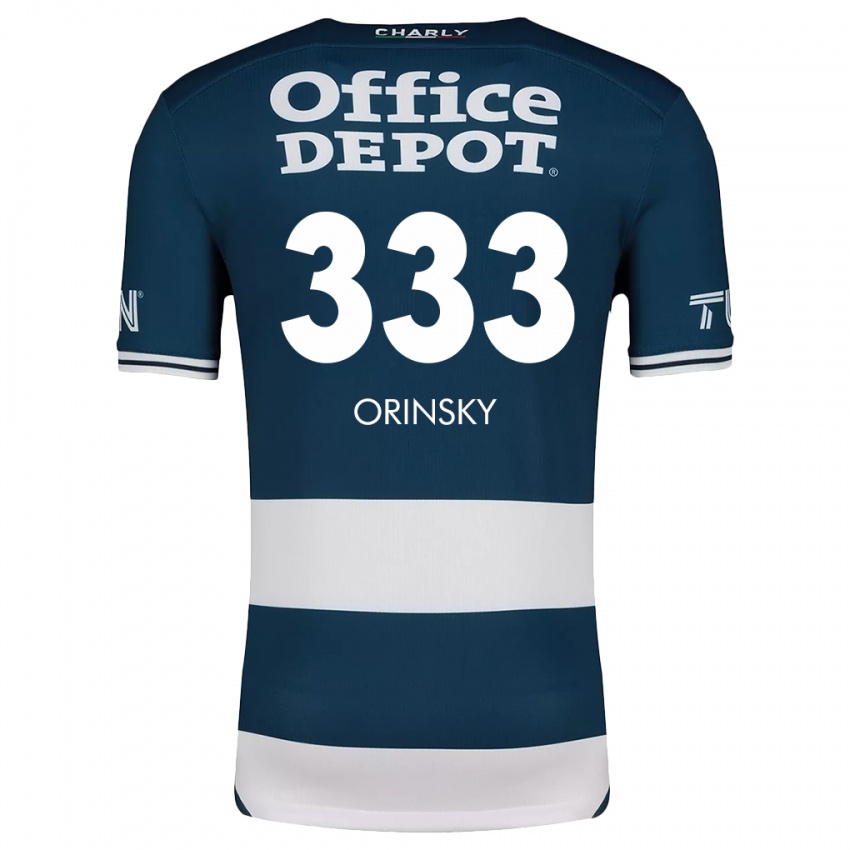 Niño Camiseta Edson Orinsky #333 Azul Blanco 1ª Equipación 2024/25 La Camisa Argentina