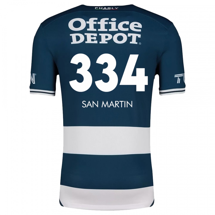 Niño Camiseta Uziel San Martín #334 Azul Blanco 1ª Equipación 2024/25 La Camisa Argentina