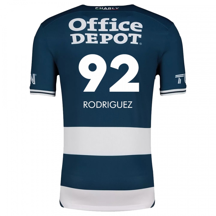 Niño Camiseta Sergio Rodríguez #92 Azul Blanco 1ª Equipación 2024/25 La Camisa Argentina