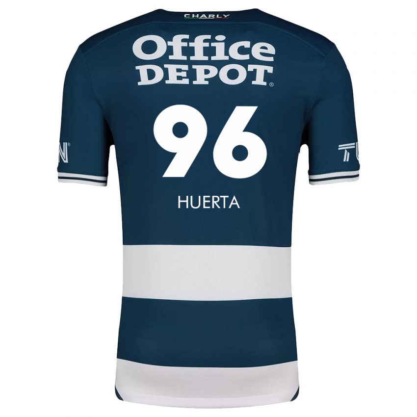 Niño Camiseta Edwin Huerta #96 Azul Blanco 1ª Equipación 2024/25 La Camisa Argentina