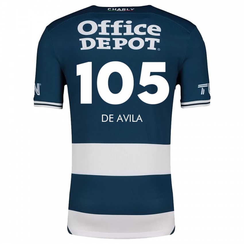 Niño Camiseta José De Ávila #105 Azul Blanco 1ª Equipación 2024/25 La Camisa Argentina