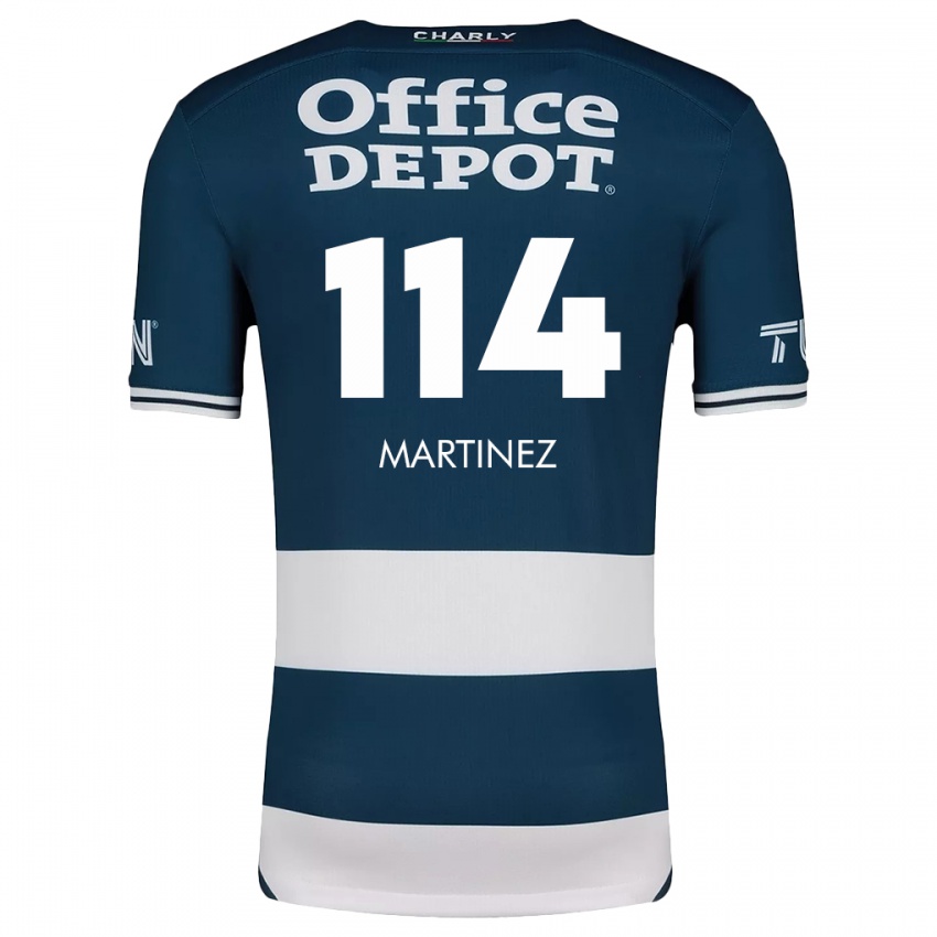 Niño Camiseta Jesús Martínez #114 Azul Blanco 1ª Equipación 2024/25 La Camisa Argentina