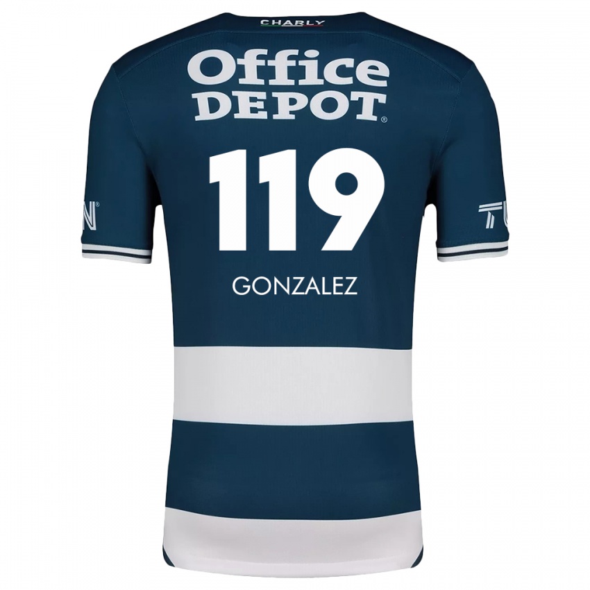 Niño Camiseta Juan González #119 Azul Blanco 1ª Equipación 2024/25 La Camisa Argentina