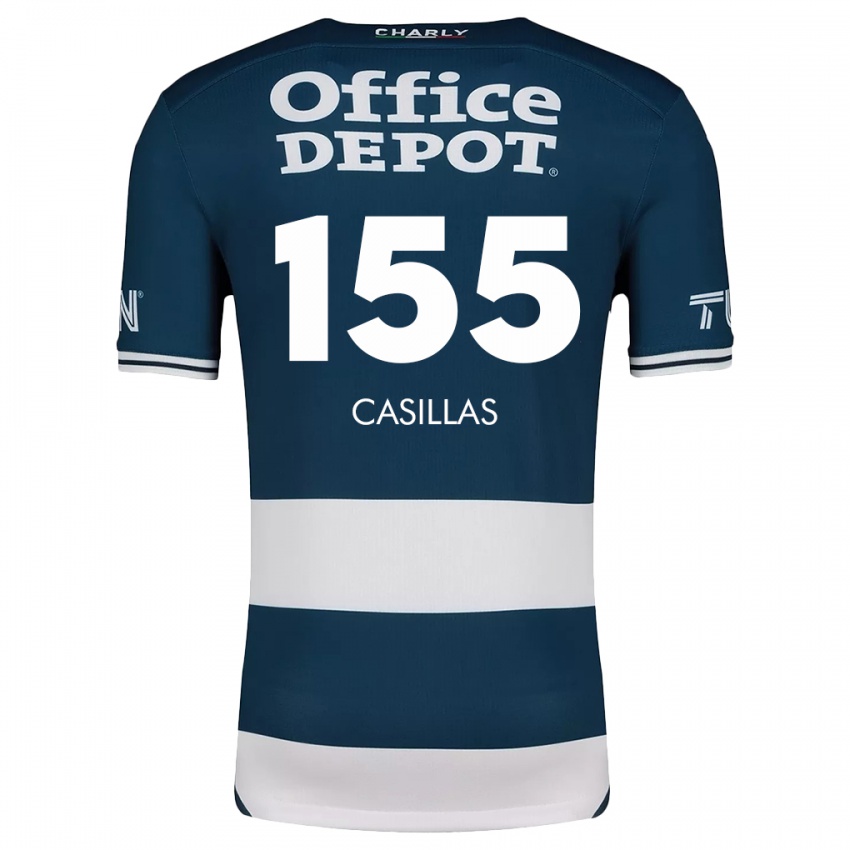 Niño Camiseta Johan Casillas #155 Azul Blanco 1ª Equipación 2024/25 La Camisa Argentina