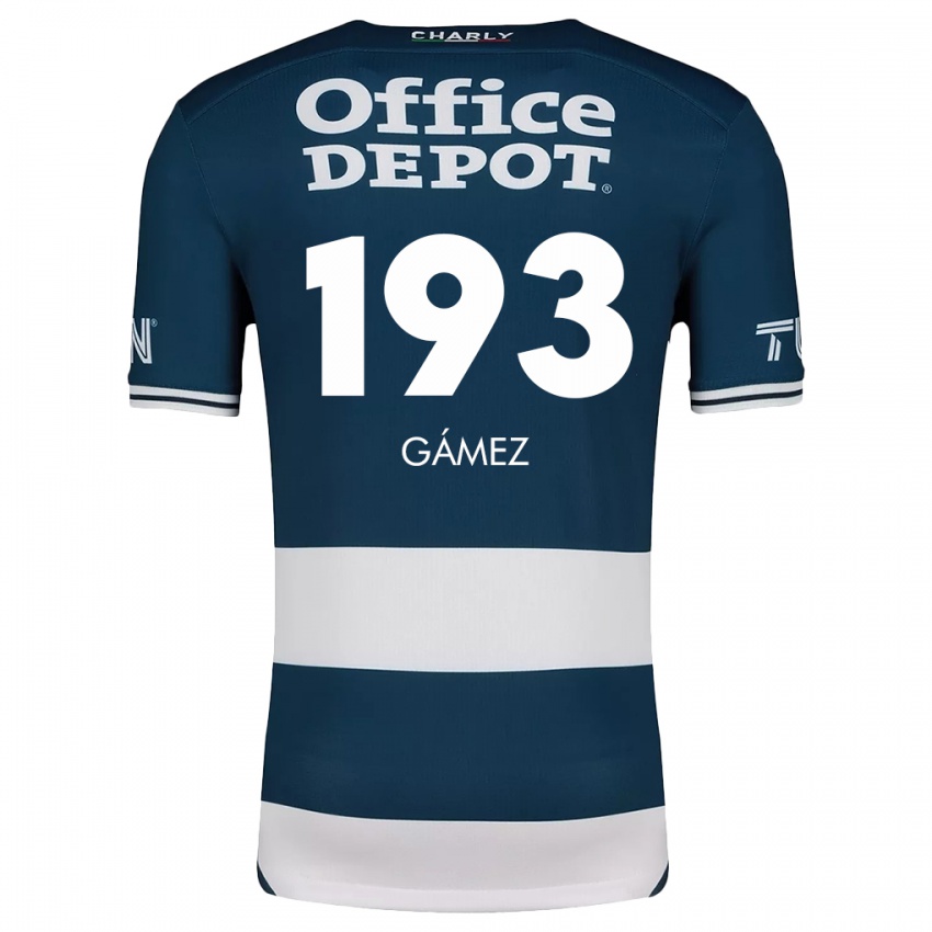 Niño Camiseta Juan Gámez #193 Azul Blanco 1ª Equipación 2024/25 La Camisa Argentina