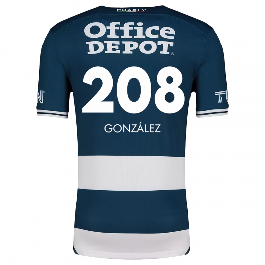 Niño Camiseta Osvaldo González #208 Azul Blanco 1ª Equipación 2024/25 La Camisa Argentina