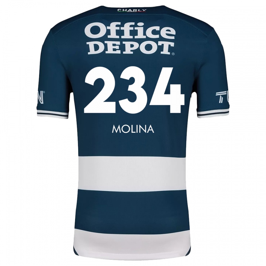 Niño Camiseta Yoshimar Molina #234 Azul Blanco 1ª Equipación 2024/25 La Camisa Argentina