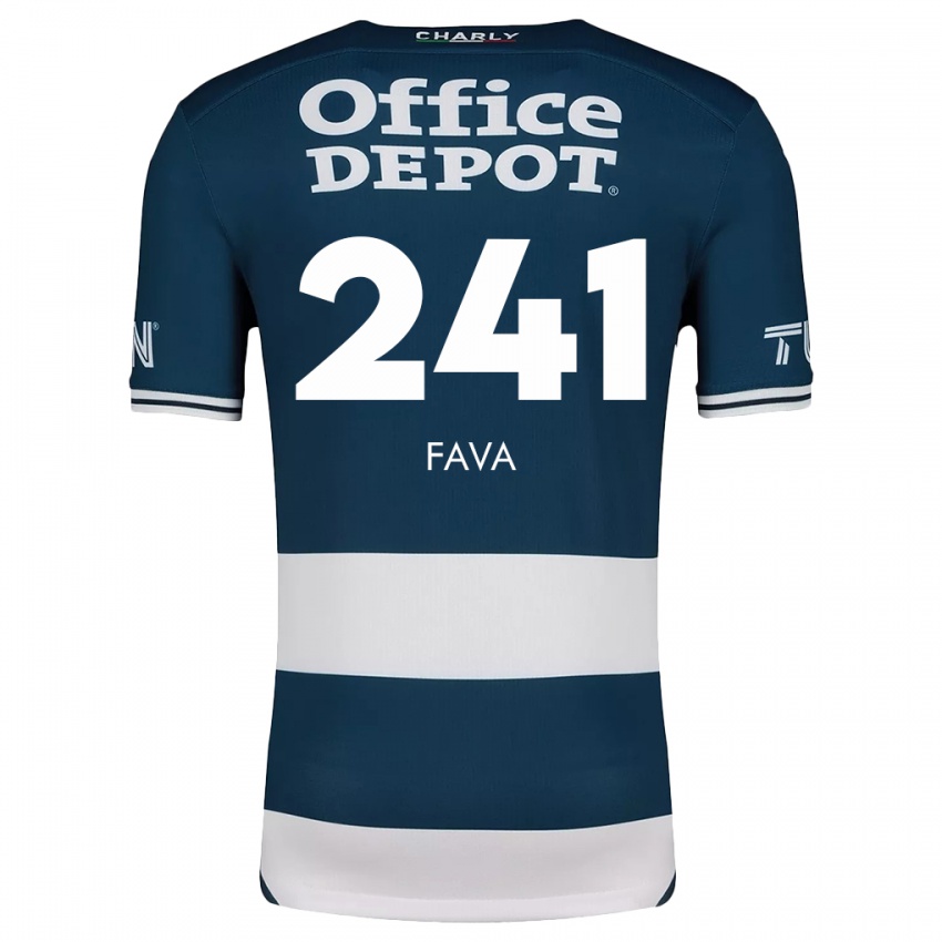 Niño Camiseta Marco Fava #241 Azul Blanco 1ª Equipación 2024/25 La Camisa Argentina