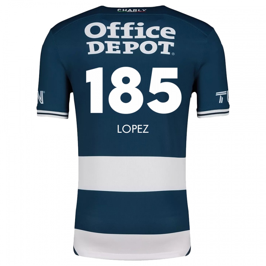 Niño Camiseta René López #185 Azul Blanco 1ª Equipación 2024/25 La Camisa Argentina