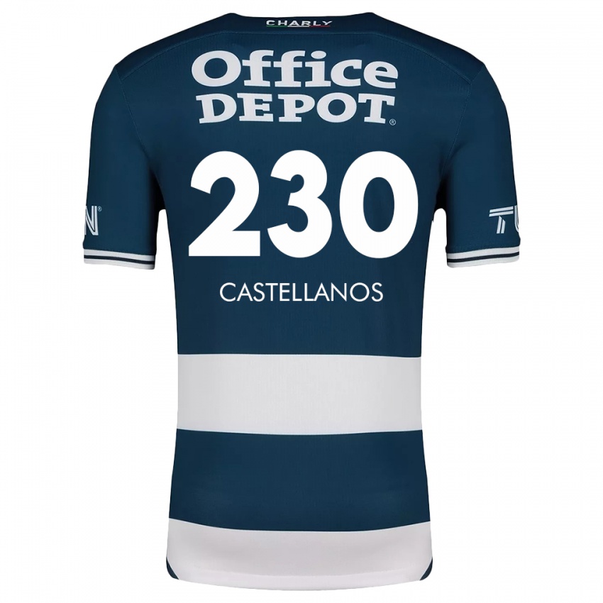 Niño Camiseta Edson Castellanos #230 Azul Blanco 1ª Equipación 2024/25 La Camisa Argentina