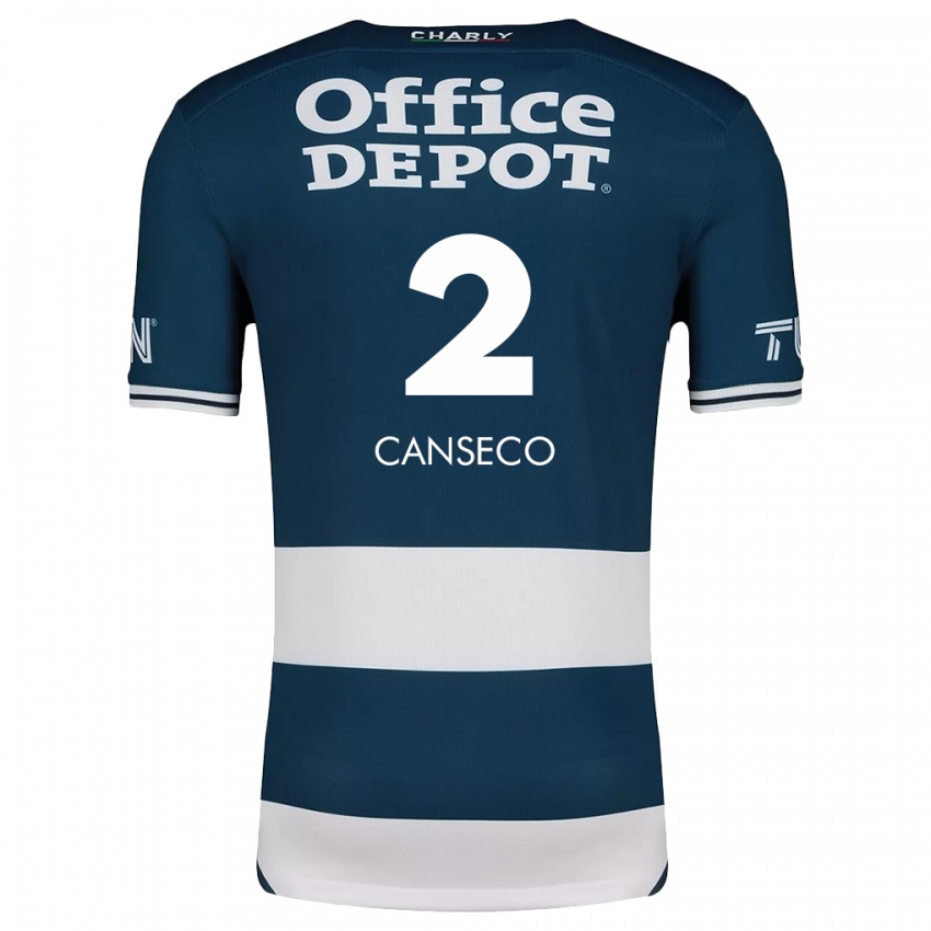 Niño Camiseta Fernanda Canseco #2 Azul Blanco 1ª Equipación 2024/25 La Camisa Argentina