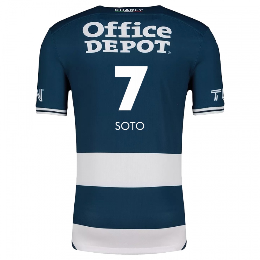 Niño Camiseta Alice Soto #7 Azul Blanco 1ª Equipación 2024/25 La Camisa Argentina