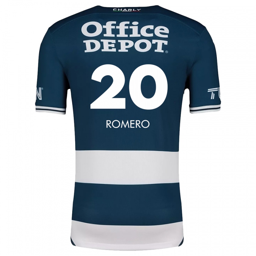 Niño Camiseta Tamara Romero #20 Azul Blanco 1ª Equipación 2024/25 La Camisa Argentina