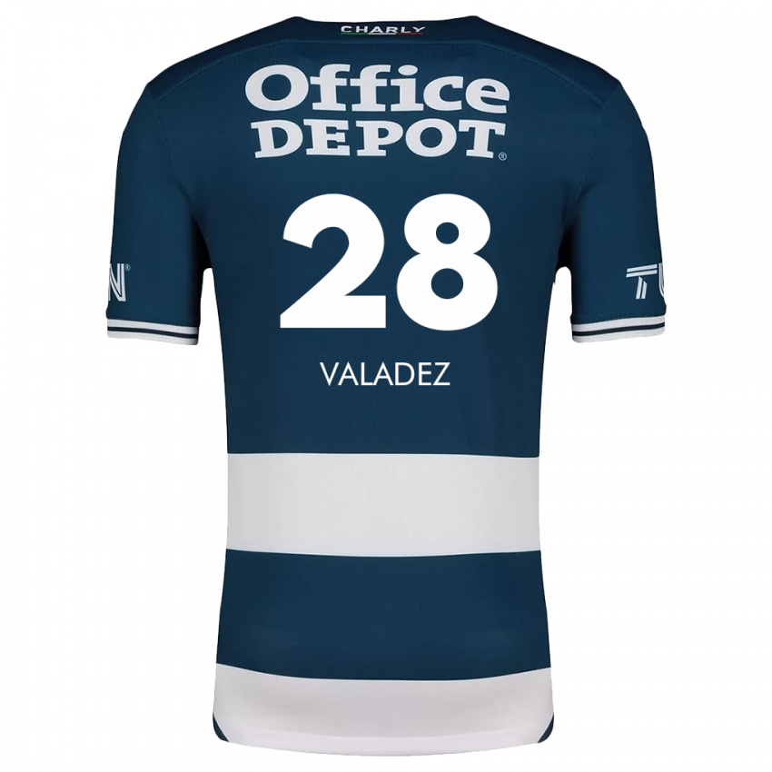 Niño Camiseta Julia Valadez #28 Azul Blanco 1ª Equipación 2024/25 La Camisa Argentina