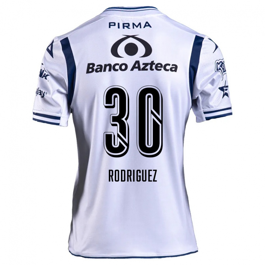 Niño Camiseta Jesús Rodríguez #30 Blanco Azul Marino 1ª Equipación 2024/25 La Camisa Argentina