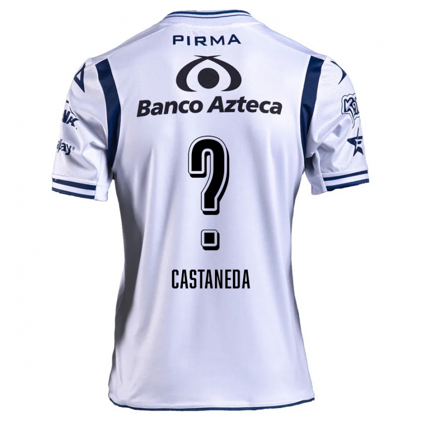 Niño Camiseta Christian Castañeda #0 Blanco Azul Marino 1ª Equipación 2024/25 La Camisa Argentina