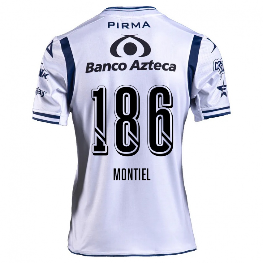 Niño Camiseta Santiago Montiel #186 Blanco Azul Marino 1ª Equipación 2024/25 La Camisa Argentina