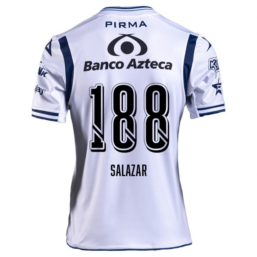 Niño Camiseta Ronaldo Salazar #188 Blanco Azul Marino 1ª Equipación 2024/25 La Camisa Argentina