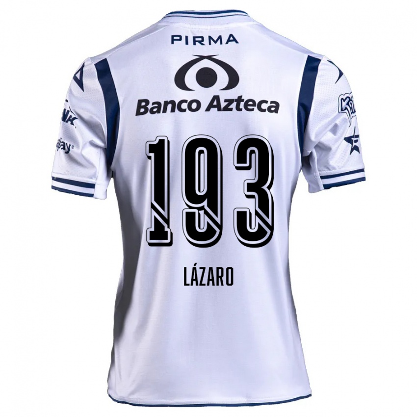 Niño Camiseta Juan Lázaro #193 Blanco Azul Marino 1ª Equipación 2024/25 La Camisa Argentina