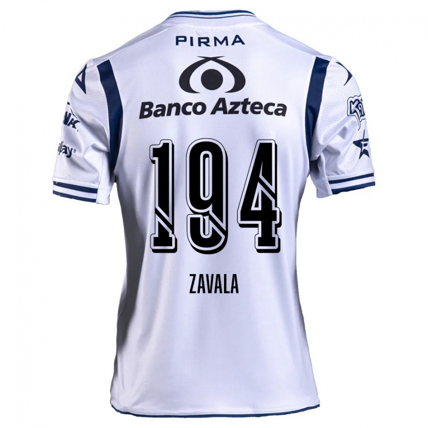 Niño Camiseta Arath Zavala #194 Blanco Azul Marino 1ª Equipación 2024/25 La Camisa Argentina