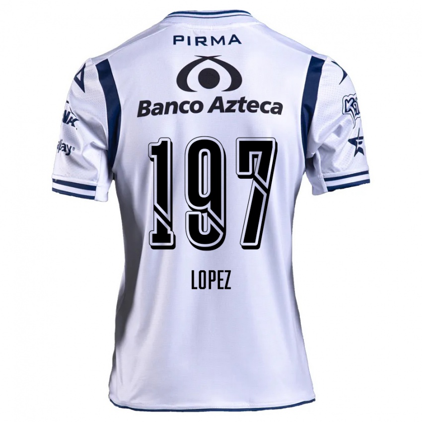 Niño Camiseta Sebastián López #197 Blanco Azul Marino 1ª Equipación 2024/25 La Camisa Argentina