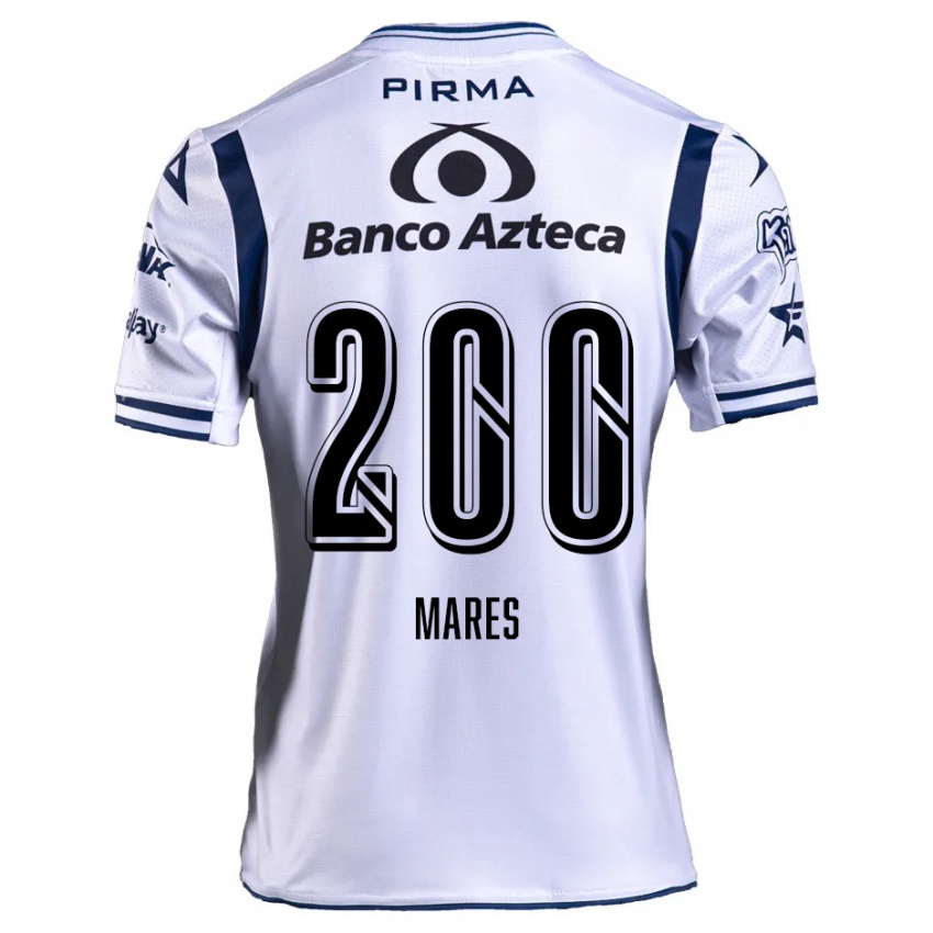 Niño Camiseta Cristian Mares #200 Blanco Azul Marino 1ª Equipación 2024/25 La Camisa Argentina