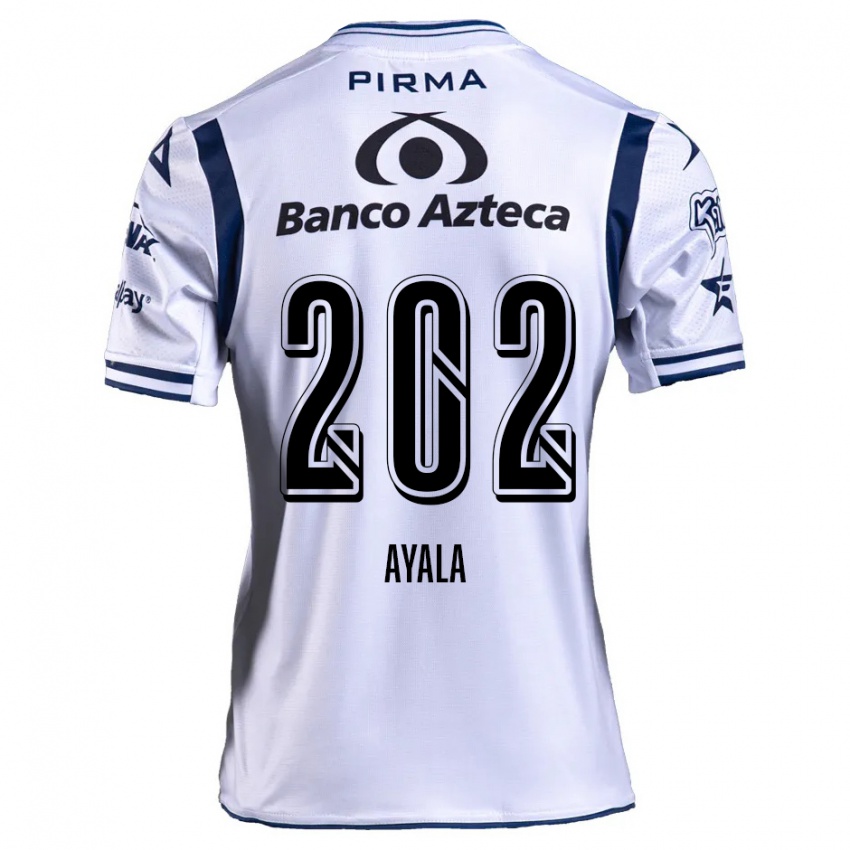 Niño Camiseta Diego Ayala #202 Blanco Azul Marino 1ª Equipación 2024/25 La Camisa Argentina