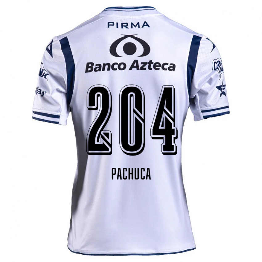 Niño Camiseta José Pachuca #204 Blanco Azul Marino 1ª Equipación 2024/25 La Camisa Argentina