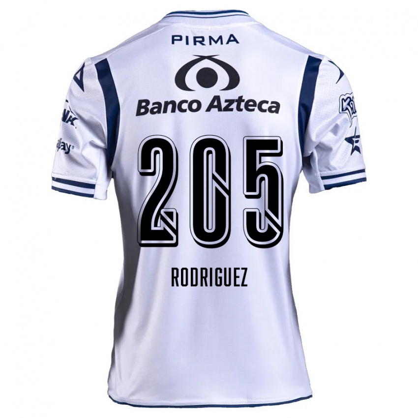 Niño Camiseta Alberto Rodríguez #205 Blanco Azul Marino 1ª Equipación 2024/25 La Camisa Argentina