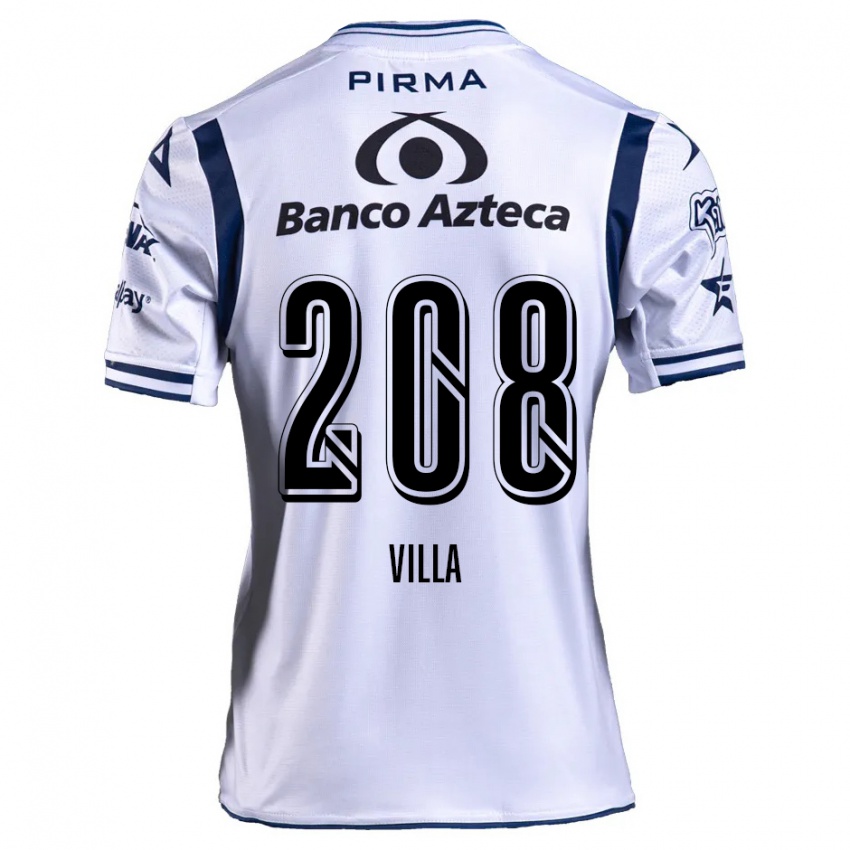 Niño Camiseta Patrick Villa #208 Blanco Azul Marino 1ª Equipación 2024/25 La Camisa Argentina