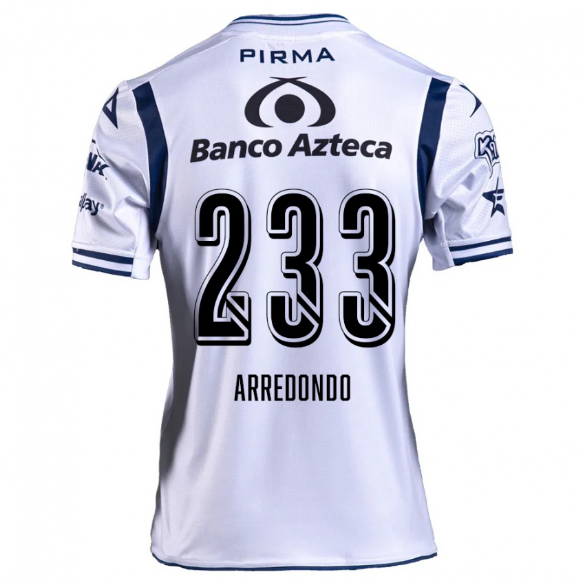 Niño Camiseta Ángel Arredondo #233 Blanco Azul Marino 1ª Equipación 2024/25 La Camisa Argentina