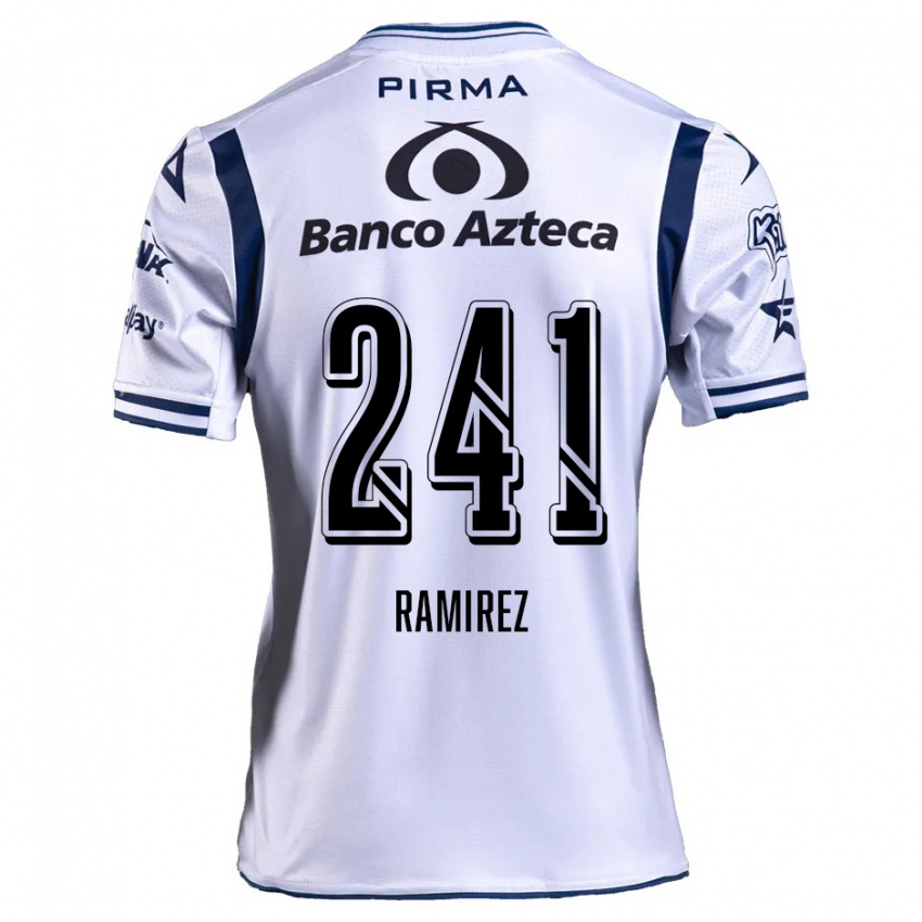 Niño Camiseta Eduardo Ramírez #241 Blanco Azul Marino 1ª Equipación 2024/25 La Camisa Argentina