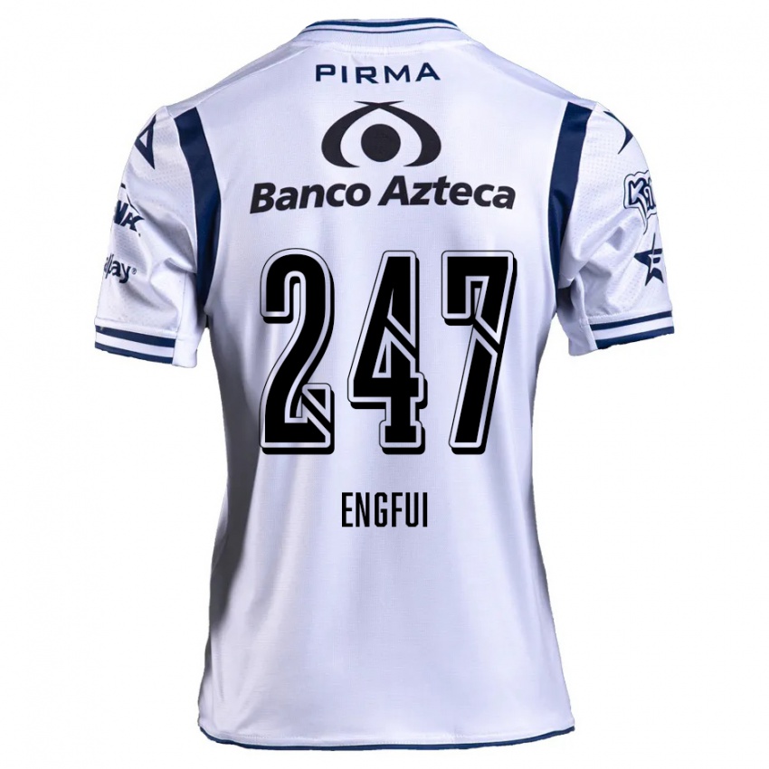 Niño Camiseta Emilio Engfui #247 Blanco Azul Marino 1ª Equipación 2024/25 La Camisa Argentina