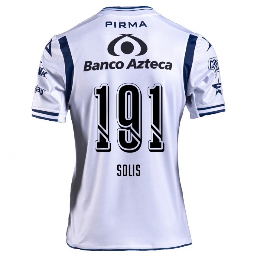 Niño Camiseta César Solís #191 Blanco Azul Marino 1ª Equipación 2024/25 La Camisa Argentina