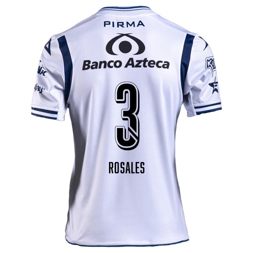 Niño Camiseta Fátima Rosales #3 Blanco Azul Marino 1ª Equipación 2024/25 La Camisa Argentina