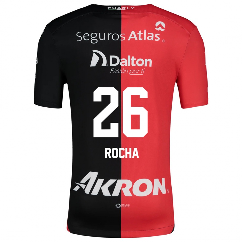 Niño Camiseta Aldo Rocha #26 Negro Rojo 1ª Equipación 2024/25 La Camisa Argentina