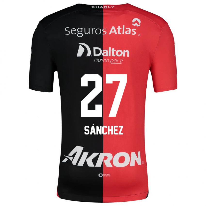 Niño Camiseta Antonio Sánchez #27 Negro Rojo 1ª Equipación 2024/25 La Camisa Argentina