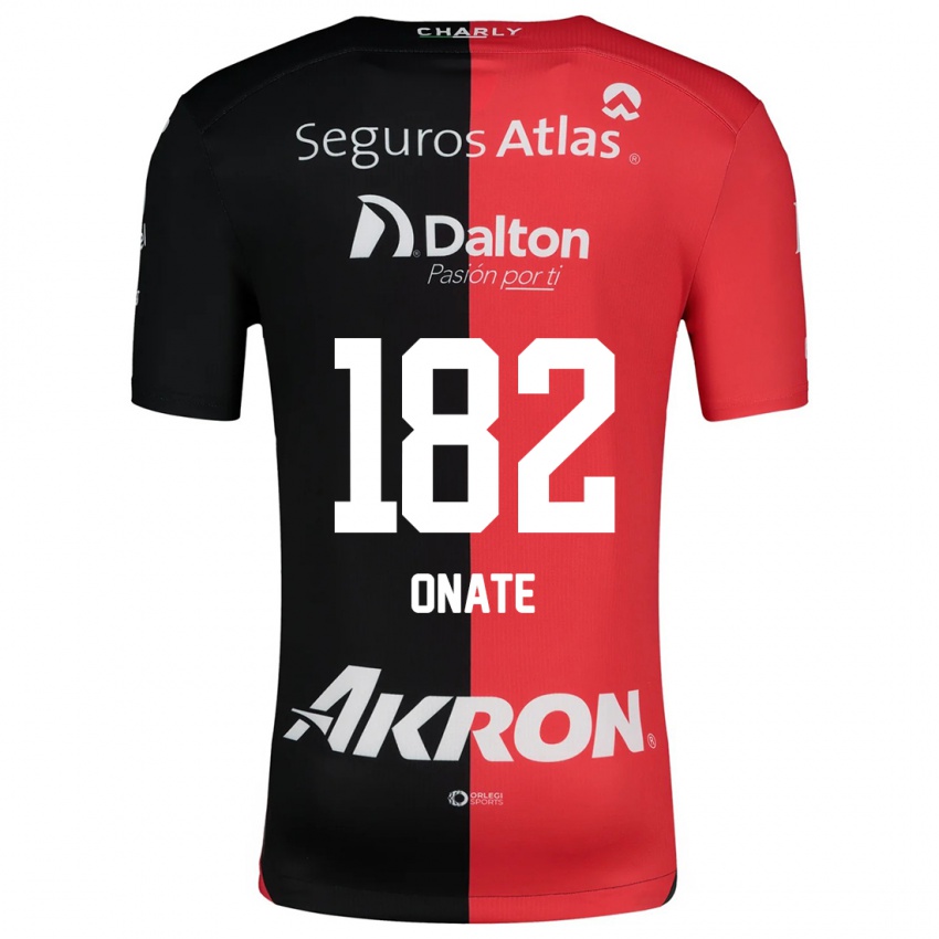 Niño Camiseta Axel Oñate #182 Negro Rojo 1ª Equipación 2024/25 La Camisa Argentina