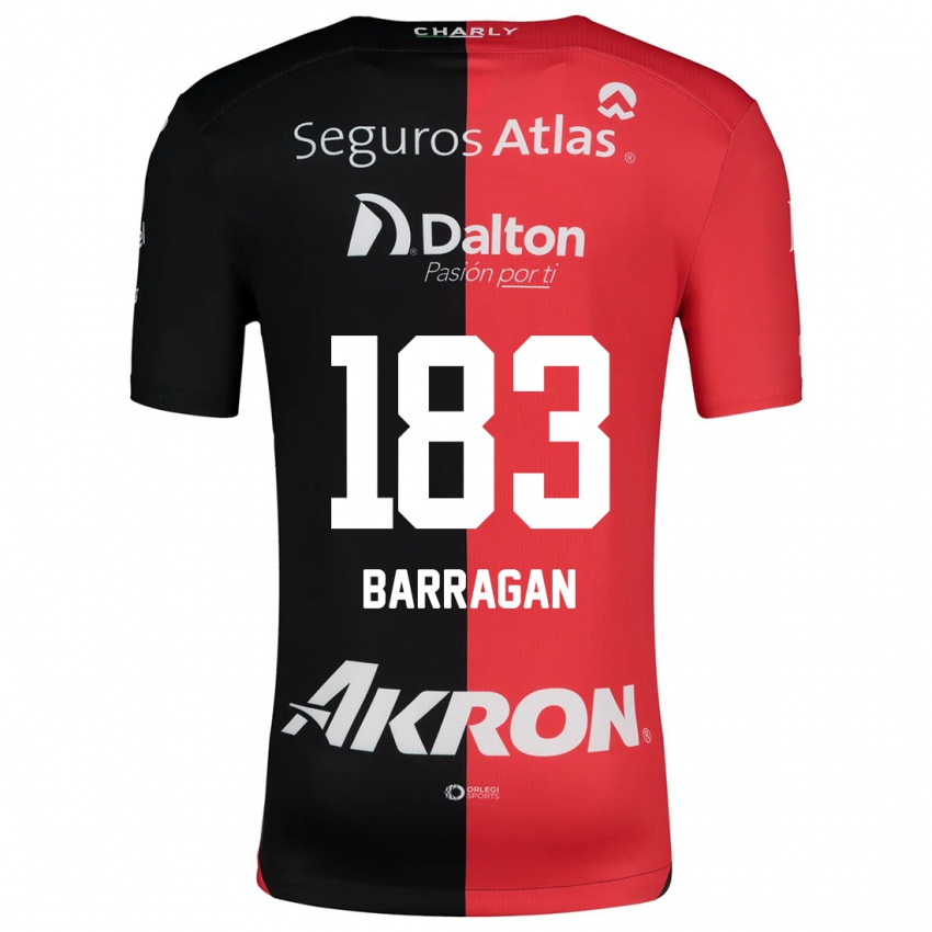 Niño Camiseta Roberto Barragán #183 Negro Rojo 1ª Equipación 2024/25 La Camisa Argentina