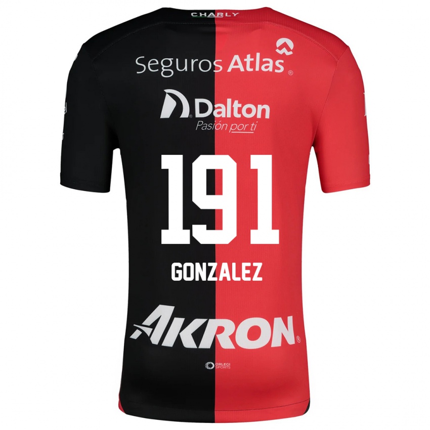 Niño Camiseta Juan González #191 Negro Rojo 1ª Equipación 2024/25 La Camisa Argentina