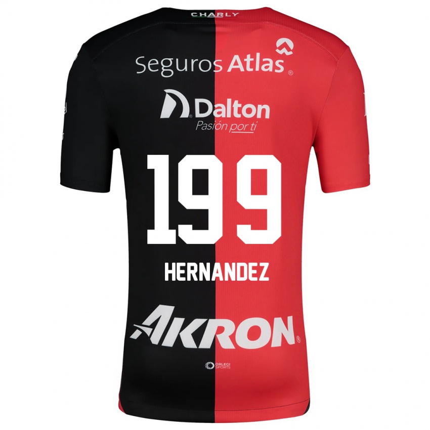 Niño Camiseta Sergio Hernández #199 Negro Rojo 1ª Equipación 2024/25 La Camisa Argentina