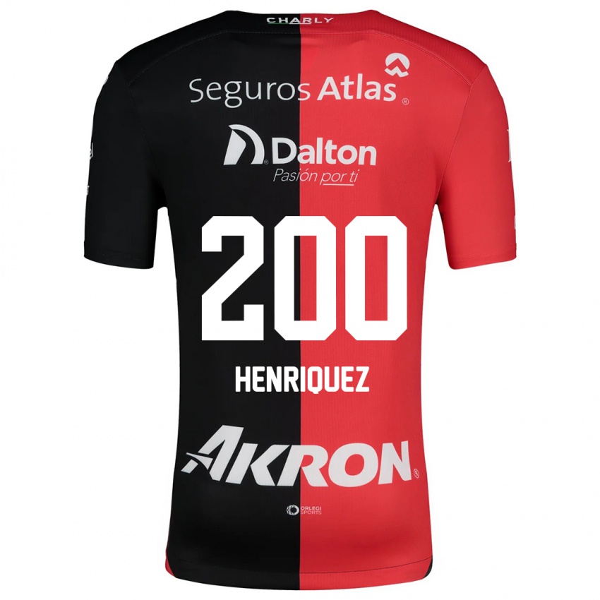 Niño Camiseta Carlos Henríquez #200 Negro Rojo 1ª Equipación 2024/25 La Camisa Argentina