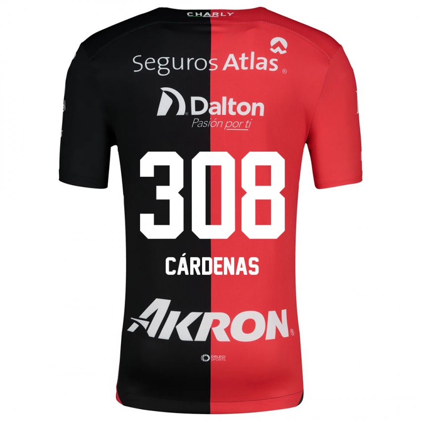 Niño Camiseta Rodrigo Cárdenas #308 Negro Rojo 1ª Equipación 2024/25 La Camisa Argentina