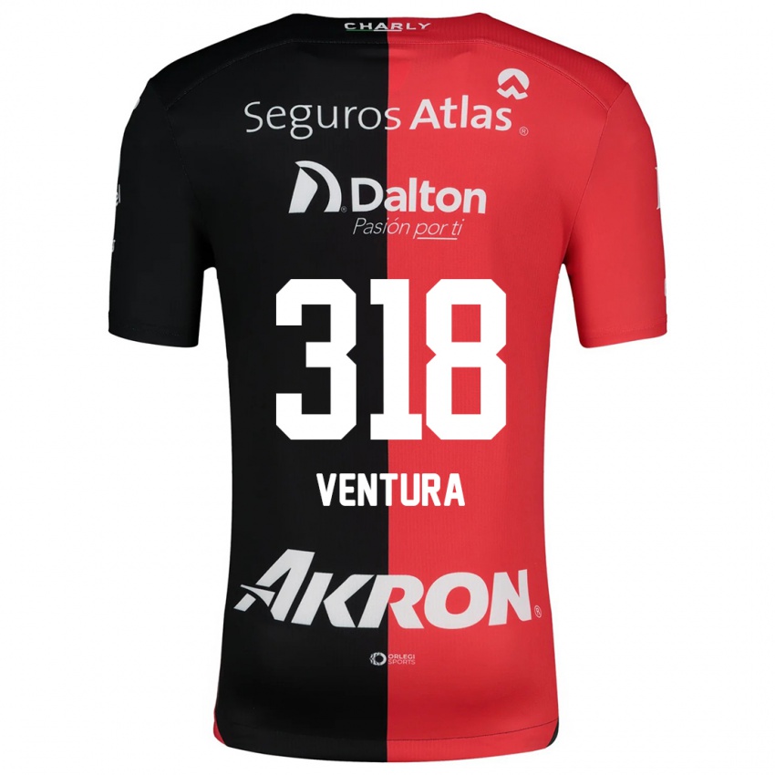 Niño Camiseta Lissandro Ventura #318 Negro Rojo 1ª Equipación 2024/25 La Camisa Argentina