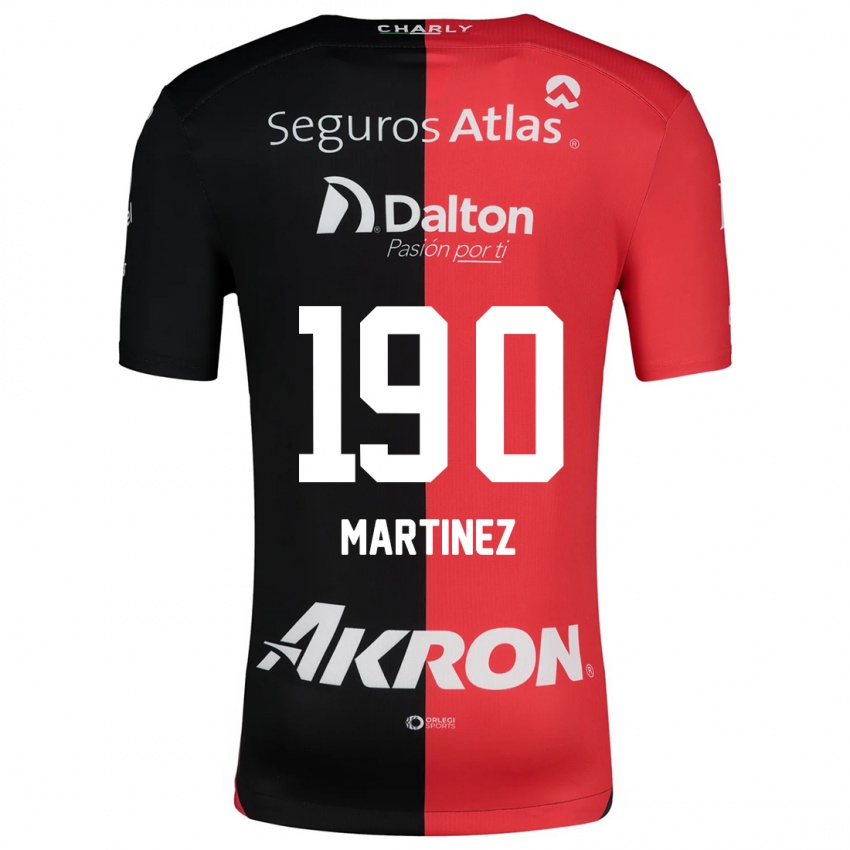 Niño Camiseta Luis Carlos Martínez #190 Negro Rojo 1ª Equipación 2024/25 La Camisa Argentina